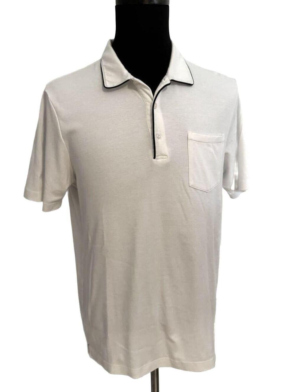 Scotch & Soda Amsterdam Couture White 100%Cotton Short Sleeve Polo Shirt Size L